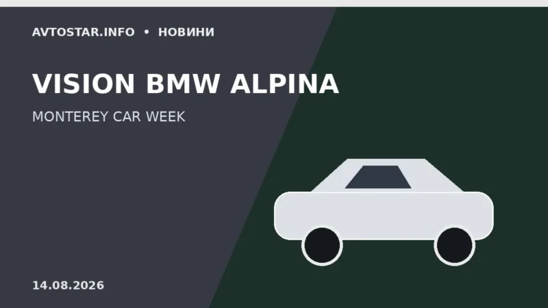 Vision BMW ALPINA — концепт преміального купе на Monterey Car Week 2026